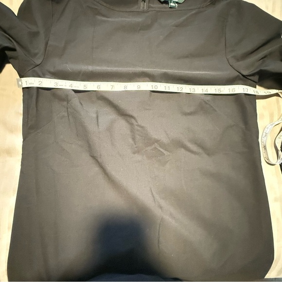 Ralph Lauren Blue Sheath Dress with Bell Sleeves - Picture 7 of 11